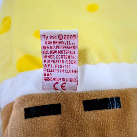 TY Beanie Buddies SpongeBob SquarePants 2005 Plush 12” Stuffed Toy Collectible - Picture 4 of 4